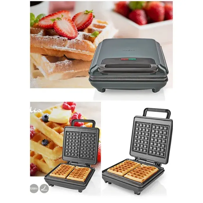 Gaufrier électrique - NEDIS - Nedis - 1200W - Plaques antiadhésives - Indicateur de température