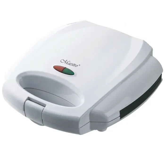 Gaufrier et appareil à croque-monsieur - MAESTRO - MR-710 - 750 W - Blanc - Revêtement anti-adhésif
