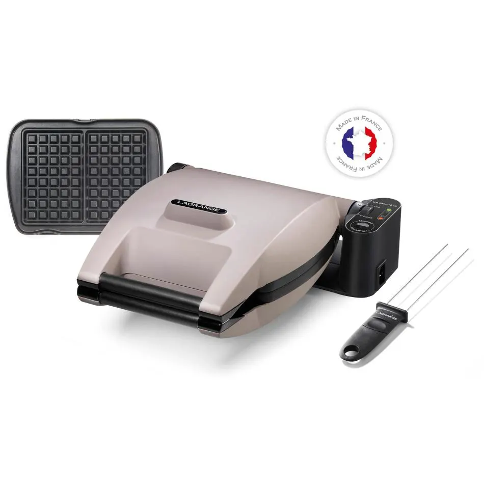 Gaufrier et croque-monsieur LAGRANGE 019133 — coloris Gris