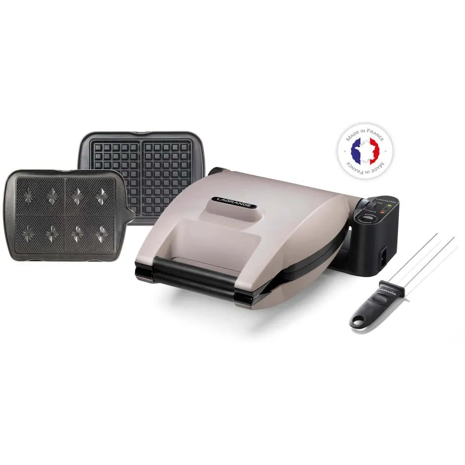 Gaufrier et croque-monsieur LAGRANGE 019233 — coloris Gris
