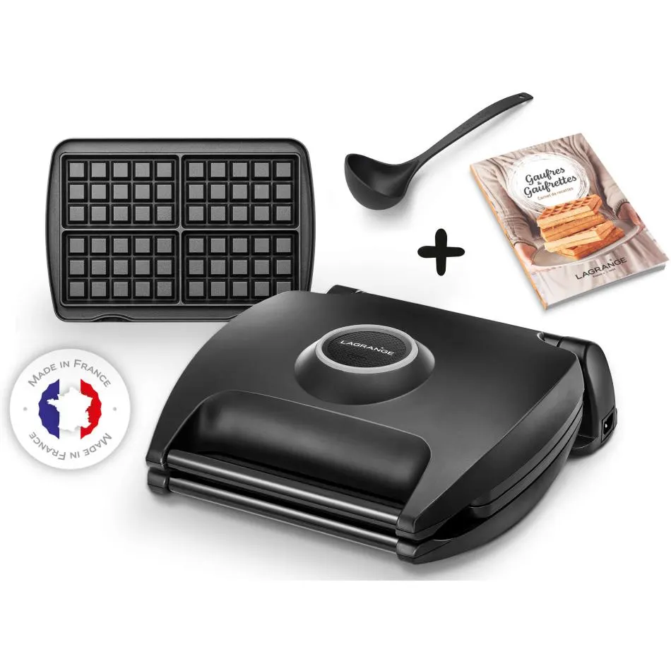 Gaufrier et croque-monsieur LAGRANGE 089001 — coloris Noir