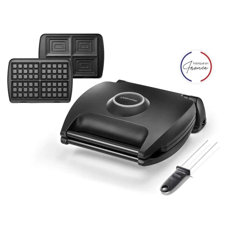 Gaufrier et croque-monsieur LAGRANGE 089006 — coloris Noir
