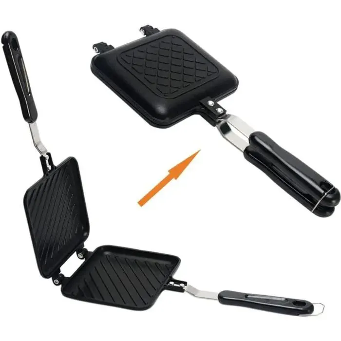 Gaufrier - LARGEIGHT - Mini Gaufrier - Antiadhésif - Double Face - Couleurs Multiples