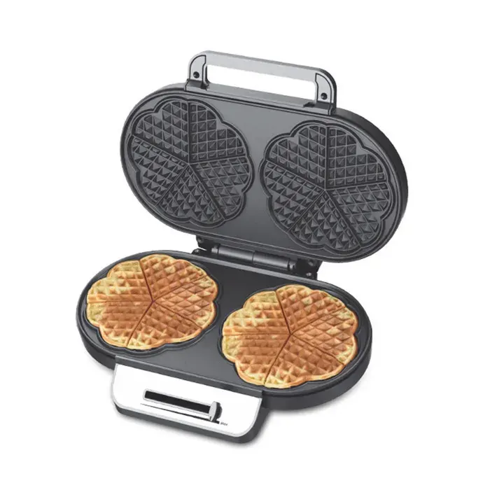 Gaufrier multifonction 1200 W - Appareil à sandwichs gaufrier - Acier inoxydable