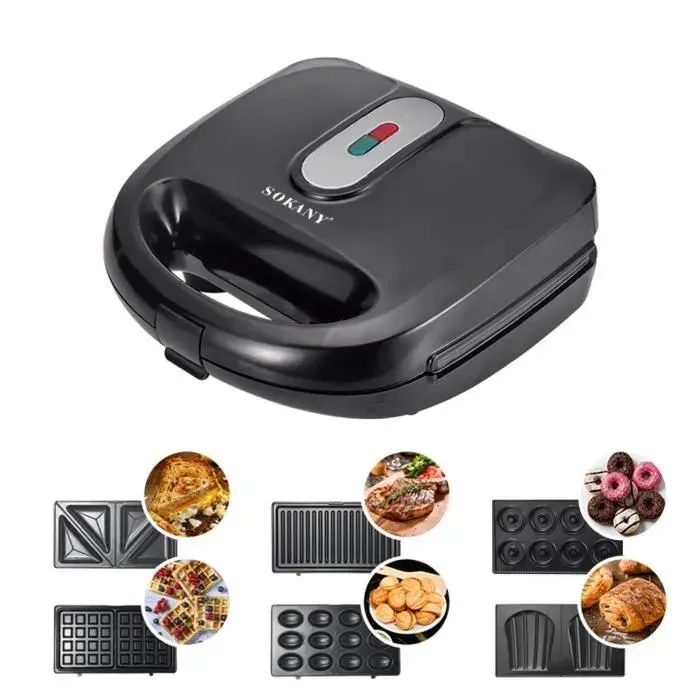 Gaufrier multifonction - PRUMYA - PRUMYA - 6 en 1 - 750 W - 6 tranches