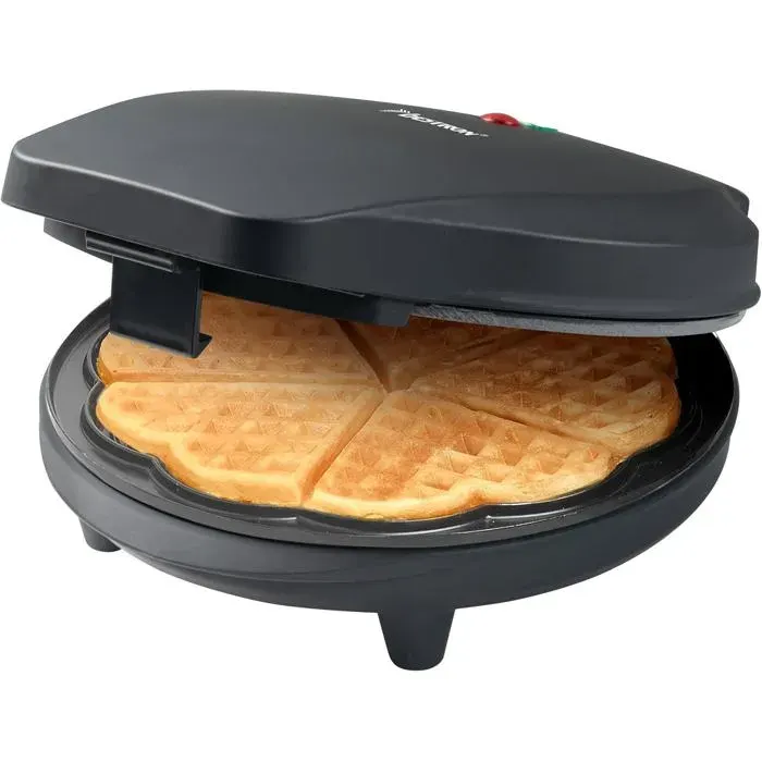 Gaufrier Pour Gaufres Classiques En Forme De Cœur Gaufrier Avec Revêtement Anti-Adhésif Pour Gaufres En Forme De Cœur Blac[PE71] — coloris Noir