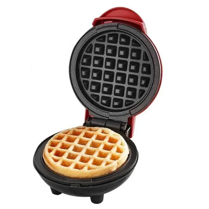 Gaufrier RondMachine à Déjeuner 350W 220V - Rouge
