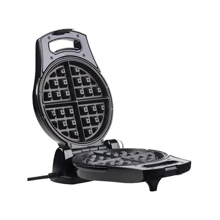 Gaufrier - ROSENSTEIN & SOHNE - Rond pivotant - 875 Watt - 4 gaufres belges - Température réglable