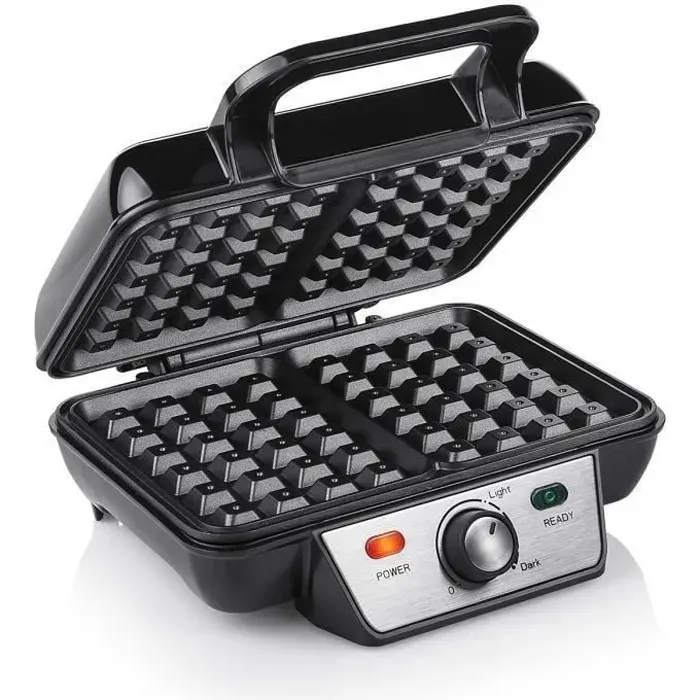 Gaufrier - TRISTAR - XL - 1000W - 2 gaufres - Revêtement anti-adhérent