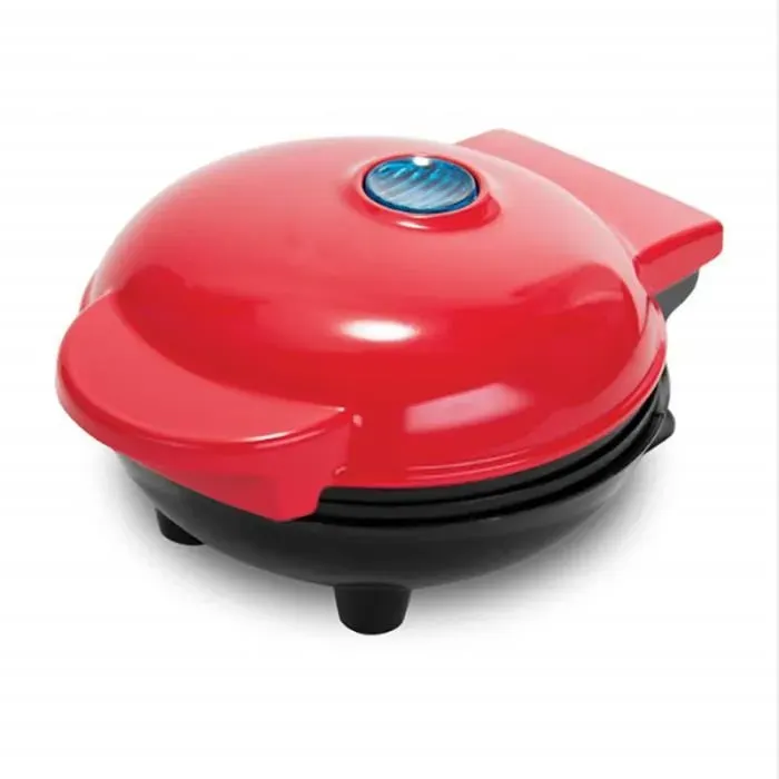 Gaufrier - ZGEER - Mini Gaufrier Rouge - 350 Watts - Contrôle Automatique - Antiadhésif