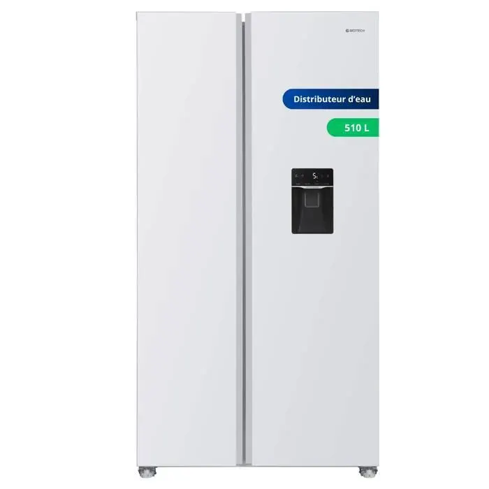 GEDTECH Réfrigerateur américain GSBS510WH 510L (324L + 181L) - No Frost - Blanc