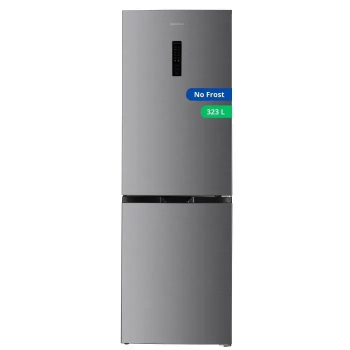 GEDTECH Réfrigérateur combiné congélateur bas 323L GCB323NFIX - No Frost - Inox