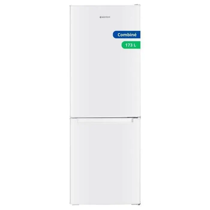 GEDTECH Réfrigrateur combiné congélateur bas 173L GCB173WH - Hauteur 143cm