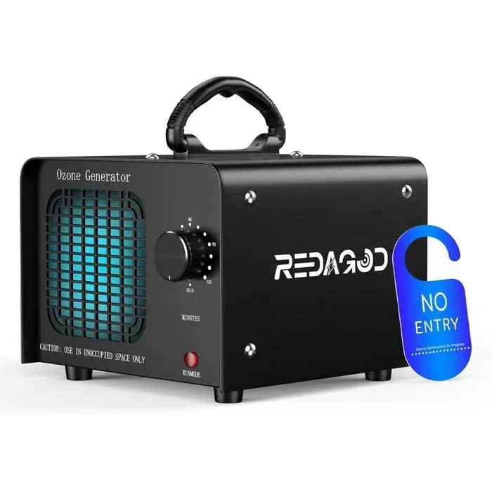 Générateur dOzone 48000 mg/h–Purificateur Air Ioniseur Éliminateur Odeurs + 0-120 Minuterie -Bureau/Chambre/Voitures/Hôtel