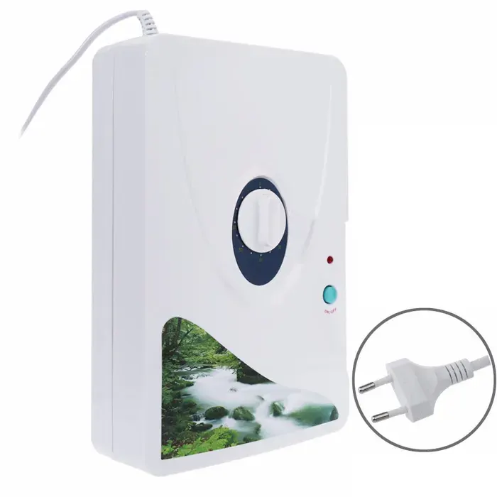 Générateur dozone Ozonateur deau Machine à ozone O3 600 mg/h pour nettoyer lair de la maison leau les fruits les légumes — coloris Blanc