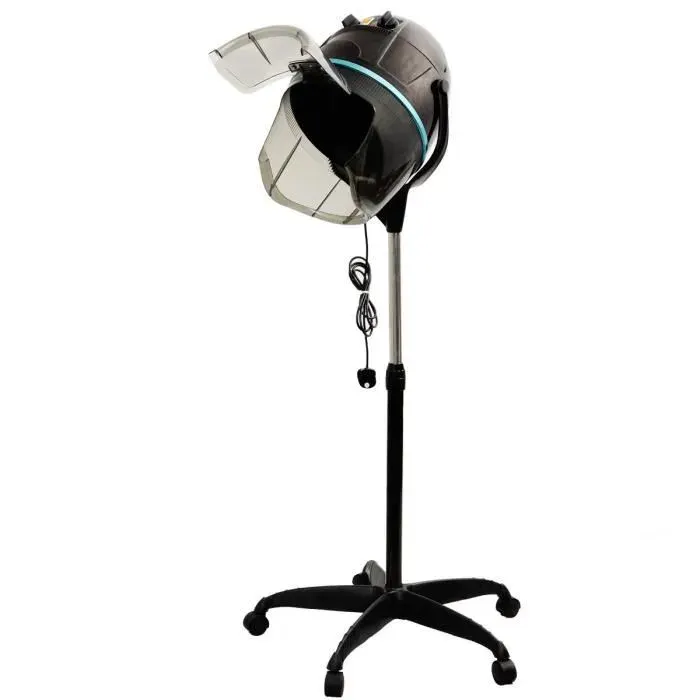 GIANTEX Casque Sèche-Cheveux à Roulettes 1050W Casque Séchoir Professionnel Minuterie 0-60 minTempérature et Hauteur Réglable