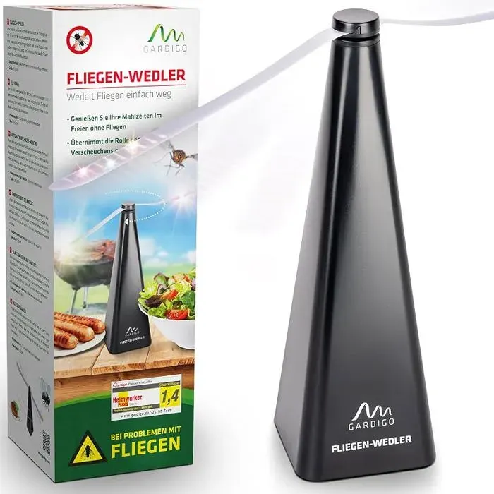 GIGO Anti Mouche Ventilateur de Table Répulsif Insectes Volants avec Pales Holographiques Appareil Anti Mouche pour