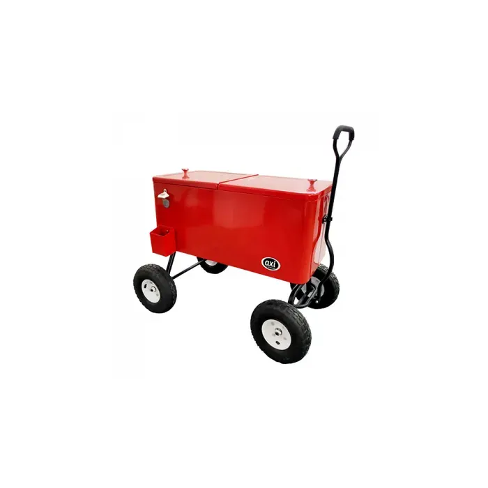 Glacière 76 litre - AXI Retro Cooler - Rouge Réfrigérateur de boissons mobile pour l’extérieur