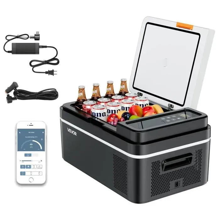 Glacière à compression 20 L 12 24 V et 100-240 V réfrigérateur auto contrôle APP -20 à 20 °C pour camping voyage bateau pêche