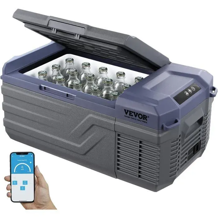 Glacière compression 15 L 12/24V & 220V mini frigo portable -20°C à 20°C camping