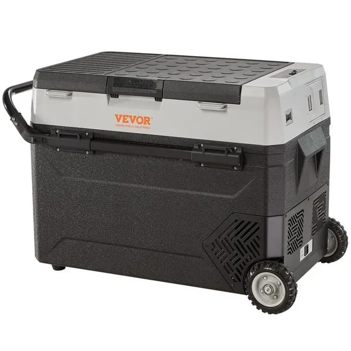 Glacière électrique portable 38 L double zone 12 24 V et 100-240 V congélateur réglable -20 à 10 °C pour voiture camping