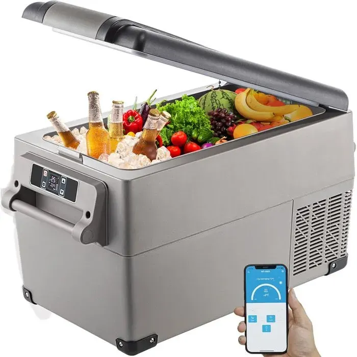 Glacière Électrique Voiture 35 L Réfrigérateur Portable À Compression Mini Frigo 693X345X381 Cm Mini Congélateur Avec Écran