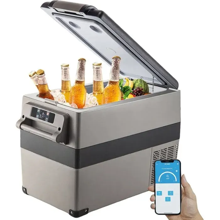 Glacière Électrique Voiture 45 L Réfrigérateur Portable À Compression 60 W Mini Frigo 693X345X456 Cm Glacière Électrique