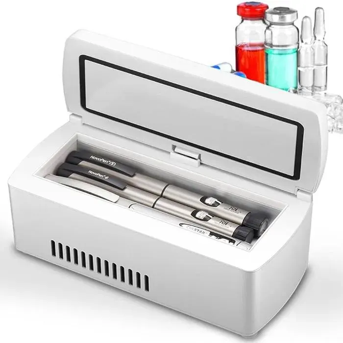 Glacière médicale mini-glacière pour médicaments réfrigérateur 22 x 10 x 9 cm