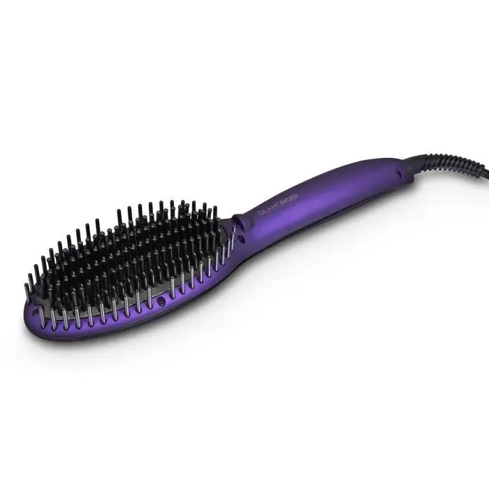 GLAMORISER GLA030 Brosse lissante avec picots infusés à l’Huile de diamant noir - Violet