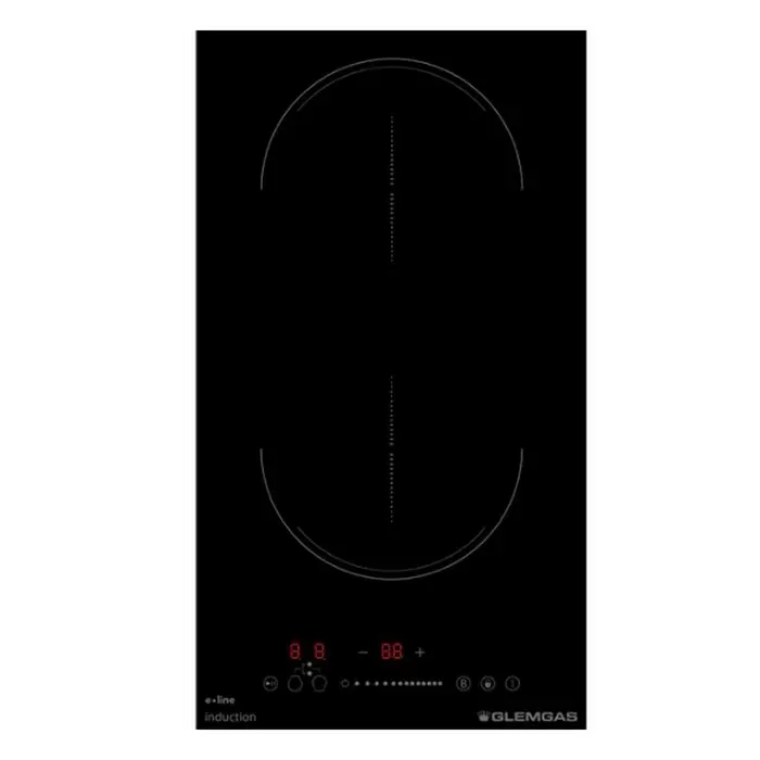 Glem Gas Table domino induction 30cm 2 feux 3500w noir - GTI321BS