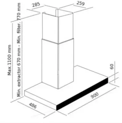 Glem - Hotte Décorative Murale Ghbs97ix — vue 3