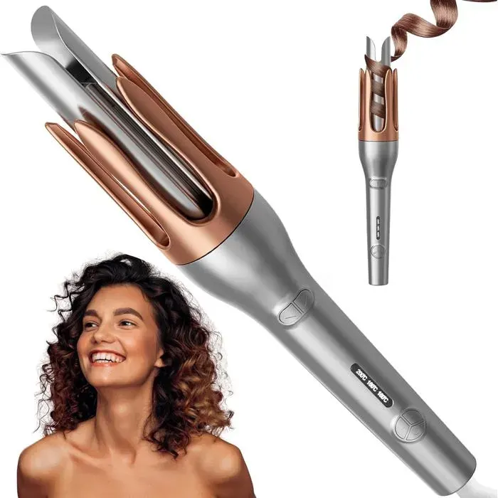 Golden Goods Boucleur Automatique 3 Températures - Fer à Friser pour Cheveux Longs et Courts Boucles Faciles et Rapides