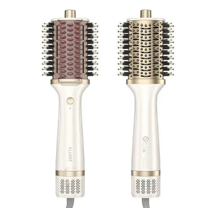 GOMYTH V1 5-en-1 Brosse Séchante et Lissante Chauffante - Thermique Intelligent - Soin Ionique - Moteur 1200 W - Démêlage 3D Combiné — coloris Blanc