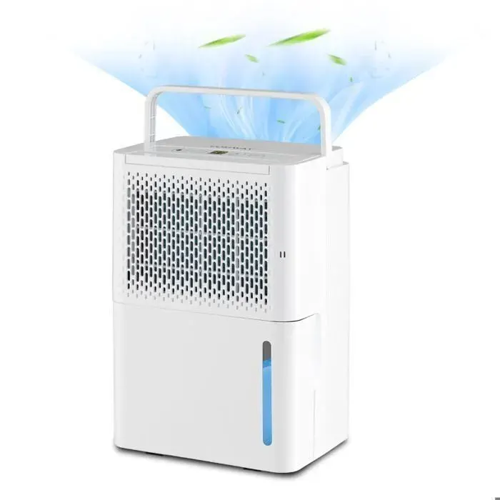 GOPLUS Déshumidificateur Domestique 12L/Jour 15 m²-Mode Continu-Séchage-Auto-Minuterie 24H-Réservoir dEau 21L