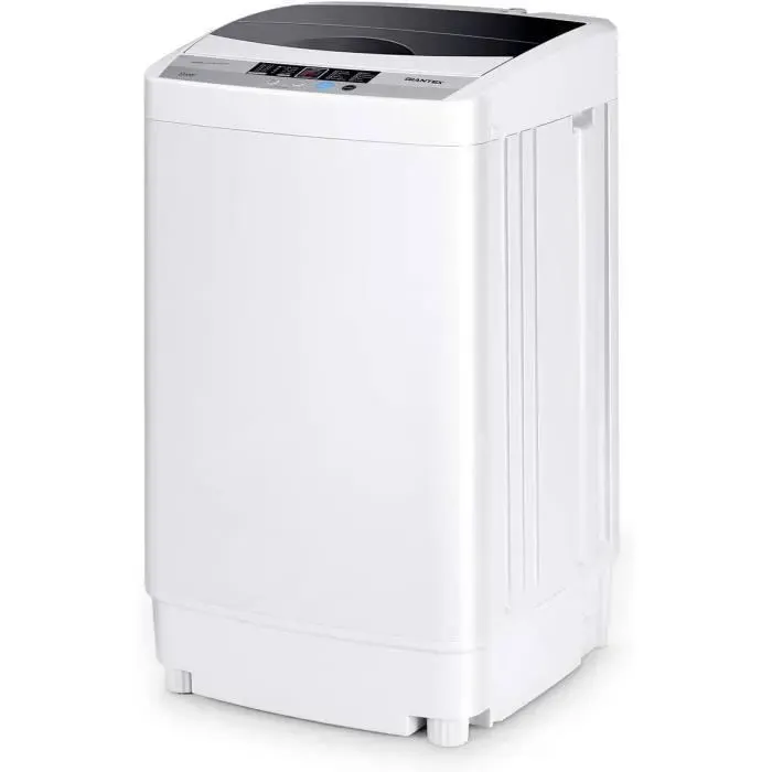 GOPLUS Machine à Laver Automatique Portable- Lave-linges Niveau dEau Max. 45L- Pompe de VidangeÉcran d Affichage LED