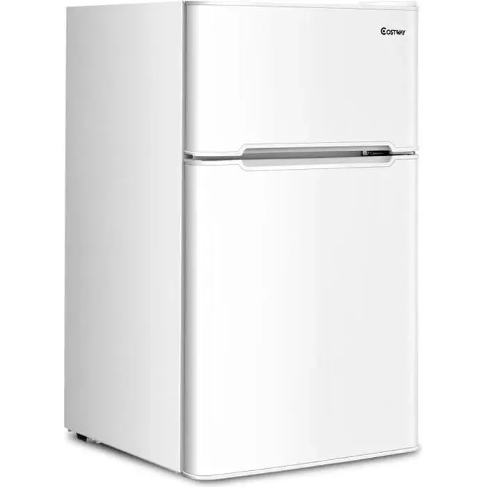 GOPLUS Réfrigérateur 90 L avec Mode Réfrigération/FraîcheurFrigo Silencieux avec Températures RéglablesBlanc