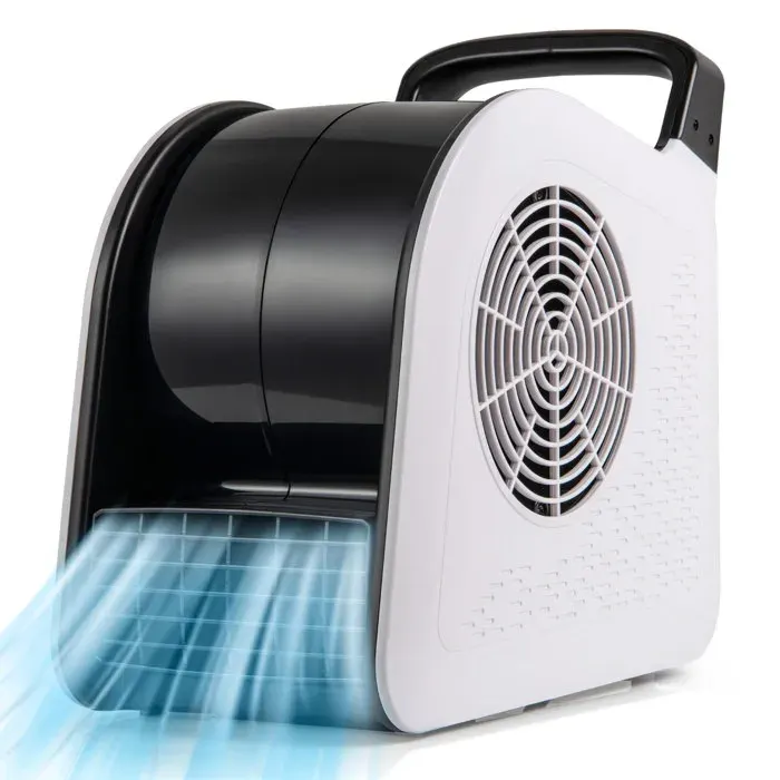 GOPLUS Ventilateur de Sol pour SéchageVentilation avec 3 Vitesses dAir et Tête Pivotante à 185°Portable pour Maison Garage