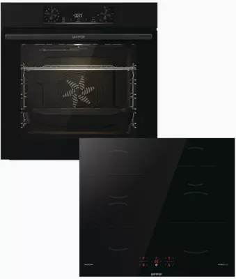 Gorenje - Four Encastrable Bop6737e02bk + Table Induction Gi601fmc - Pyrolyse - Chaleur Pulsée - Porte Froide