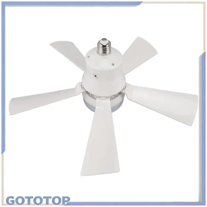GOTOTOP lumière de prise avec ventilateur Lumière de ventilateur de plafond 3000K à 6500K luminosité linge plafonnier
