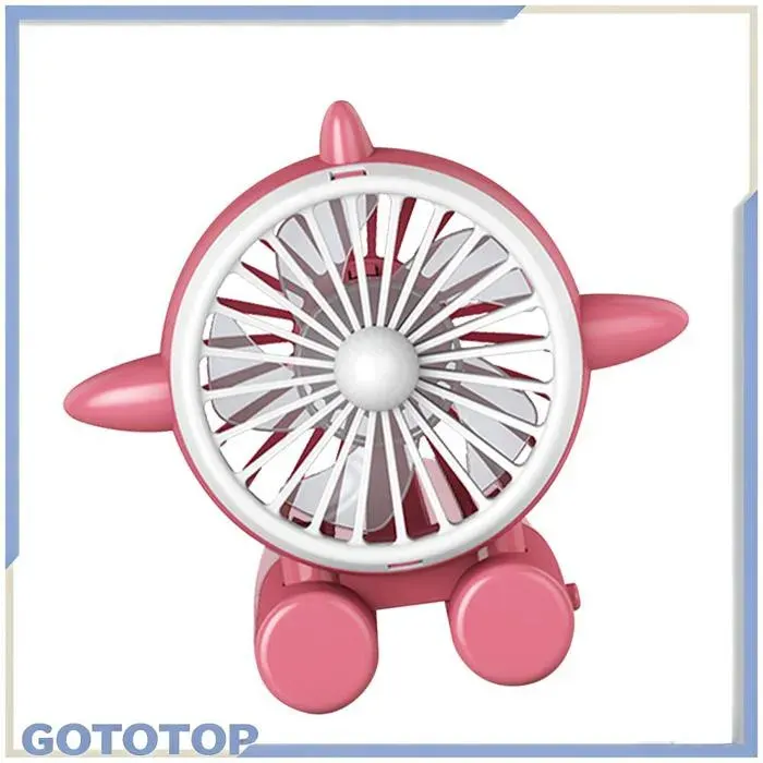 GOTOTOP ventilateur de table Ventilateur de bureau USB fonctionnement silencieux petit mais electromenager ventilateur Rose