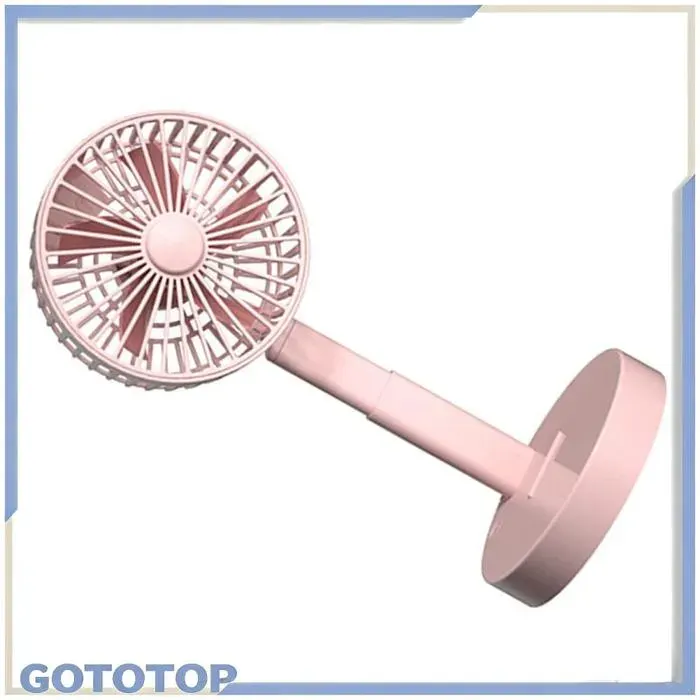 GOTOTOP Ventilateur USB pliable Ventilateur USB télescopique portatif pliant 3 vitesses electromenager ventilateur Rose
