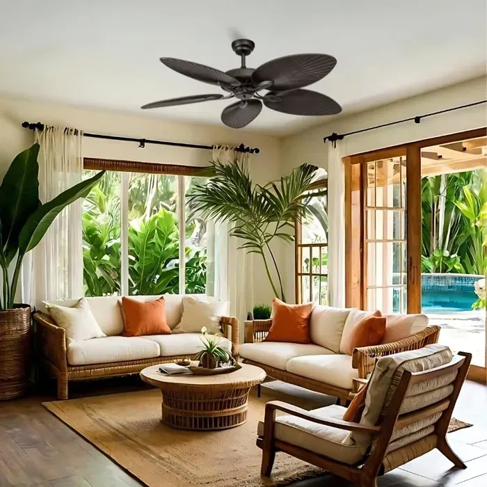 GRANADA Ventilateur de plafond sans lumière marron Ø138