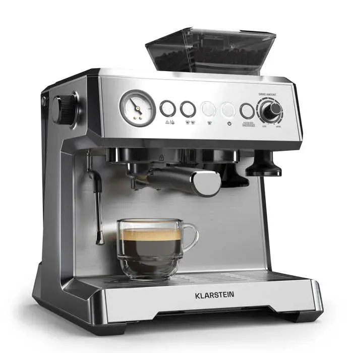 GrandPresso 1350W 20bar Machine Expresso Argent