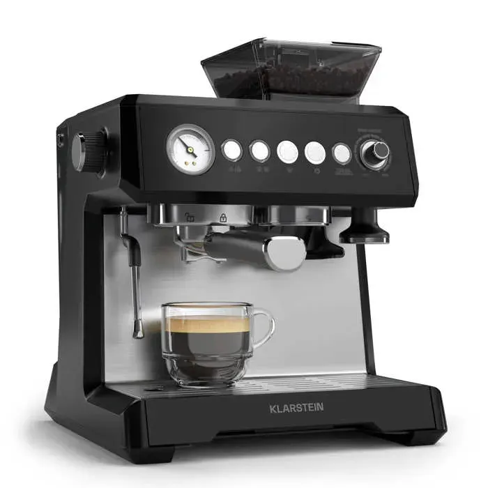 GrandPresso 1350W 20bar Machine Expresso Noir