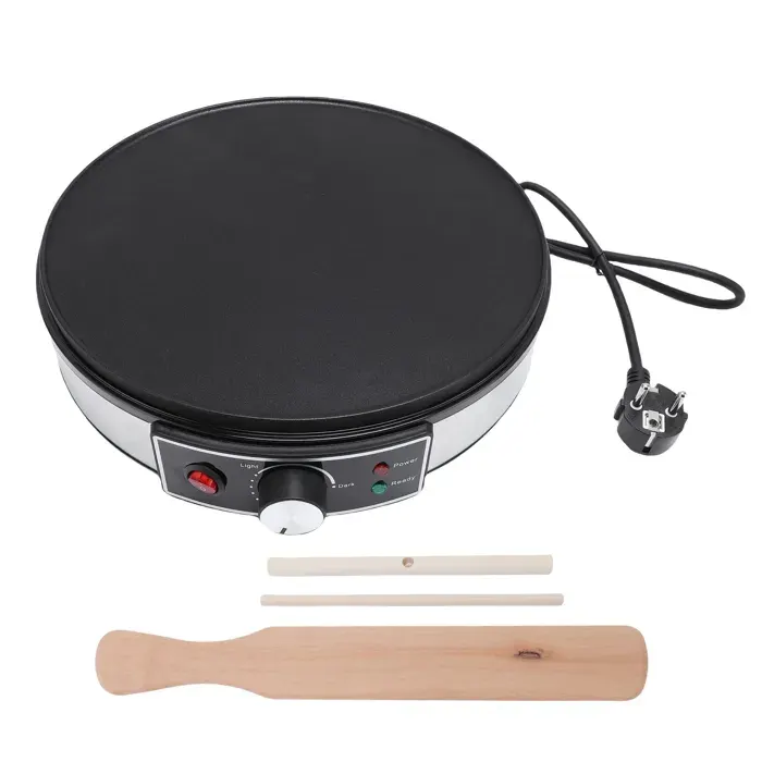 Griddle électrique crêpes – MLBQ – 30 cm LED réglable – revêtement antiadhésif – pour cuisine maison