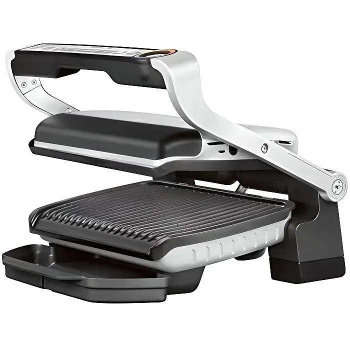 Gril de contact - Tefal - NEU GC705D - Acier Inoxydable - Plaques anti-adhésives - Noir — coloris Noire