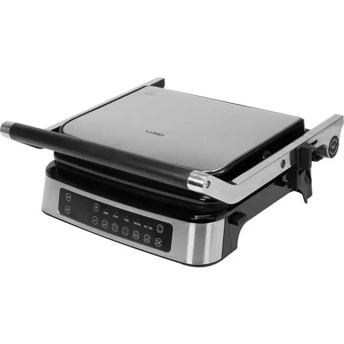Gril électrique de table - Lund - 2000W - Panneau LED - 29x23 cm - Température 140-230°C - Plaques amovibles