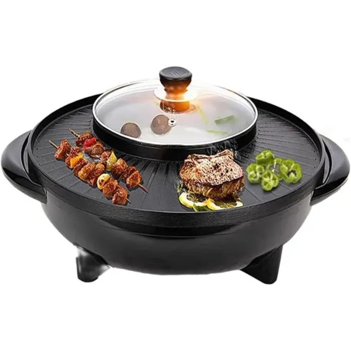 Gril électrique - LEFT GIRL - Hot Pot Cooker - Multifonctionnel - 220V - Anti-adhésif