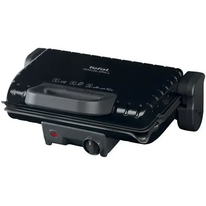 Grill Contact - Tefal - Minute Grill - Noir - Plaques anti-adhésives - Rapide et efficace