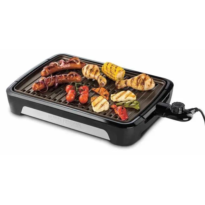 Grill électrique GEORGE FOREMAN - 25850-56 - Plaques amovibles - Température réglable - 1350W